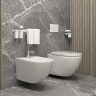 Massi Decos miska WC wisząca z deską wolnoopadającą białą MSM-3673RIMDU