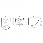 Massi Decos Mini miska WC wisząca Rimless z deską wolnoopadającą Slim biała MSM-0003SLIM