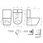 Massi Decos Kompakt WC miska Rimless + zbiornik + deska WC wolnoopadająca biały MSK-2673ADU