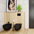 Massi Decos bidet wiszący czarny mat MSB-31673-MB