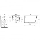 Massi Tringo miska WC wisząca z deską wolnoopadającą biała MSM-3073DU