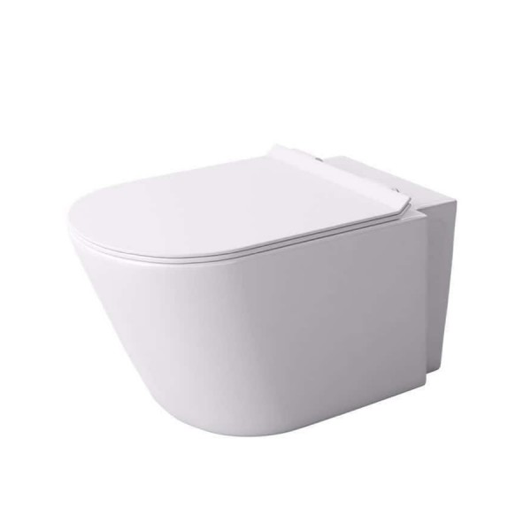 Massi Loca Mini miska WC wisząca Rimless z deską wolnoopadającą biała MSM-0002SLIM
