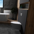 Massi Loca Mini miska WC wisząca Rimless z deską wolnoopadającą biała MSM-0002SLIM