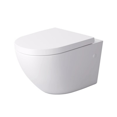 Massi Decos miska WC wisząca Rimless z deską wolnoopadającą biała MSM-3673RIMDU