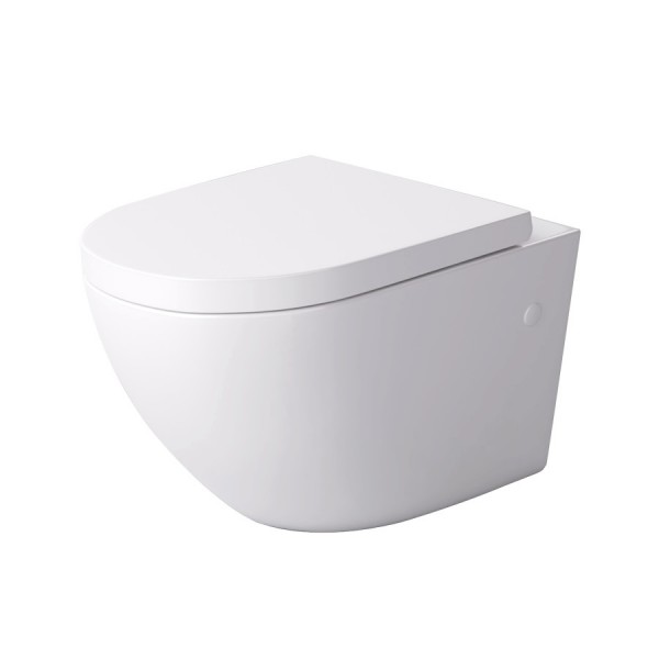 Massi Decos miska WC wisząca Rimless z deską wolnoopadającą biała MSM-3673RIMDU