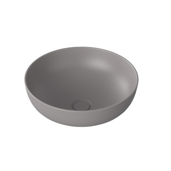 Massi Molis umywalka nablatowa okrągła 38 cm szary mat MSU-0013-MG