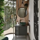 Massi Molis umywalka nablatowa okrągła 38 cm zielony mat MSU-0013-GR