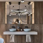 Massi Molis umywalka nablatowa okrągła 38 cm niebieski mat MSU-0013-IB