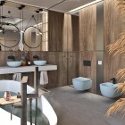 Massi Molis umywalka nablatowa okrągła 38 cm niebieski mat MSU-0013-IB