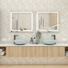 Massi Molis umywalka nablatowa okrągła 38 cm niebieski mat MSU-0013-IB