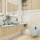 Massi Molis umywalka nablatowa okrągła 38 cm niebieski mat MSU-0013-IB