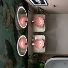 Massi Molis umywalka nablatowa okrągła 38 cm różowa MSU-0013-MS