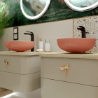 Massi Molis umywalka nablatowa okrągła 38 cm różowa MSU-0013-MS