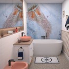 Massi Molis umywalka nablatowa okrągła 38 cm różowa MSU-0013-MS