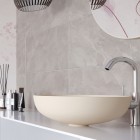 Massi Molis umywalka nablatowa okrągła 38 cm beżowa mat MSU-0013-YA