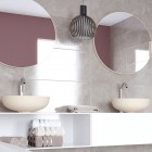 Massi Molis umywalka nablatowa okrągła 38 cm beżowa mat MSU-0013-YA