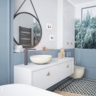 Massi Molis umywalka nablatowa okrągła 38 cm beżowa mat MSU-0013-YA