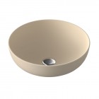 Massi Molis umywalka nablatowa okrągła 38 cm beżowa mat MSU-0013-YA