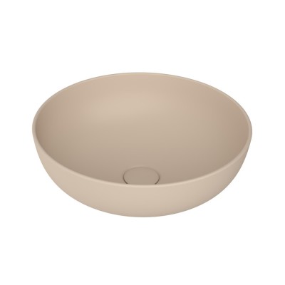 Massi Molis umywalka nablatowa okrągła 38 cm beżowy półmat MSU-0013-YA