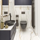 Massi Molis miska WC wisząca Rimless z deską wolnoopadającą Slim czarny MSM-0013RIMSLIM-MB