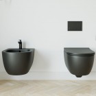 Massi Molis miska WC wisząca Rimless z deską wolnoopadającą Slim czarny MSM-0013RIMSLIM-MB