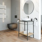 Massi Molis miska WC wisząca Rimless z deską wolnoopadającą Slim czarny MSM-0013RIMSLIM-MB