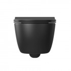 Massi Molis miska WC wisząca Rimless z deską wolnoopadającą Slim czarny MSM-0013RIMSLIM-MB