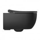 Massi Molis miska WC wisząca Rimless z deską wolnoopadającą Slim czarny MSM-0013RIMSLIM-MB