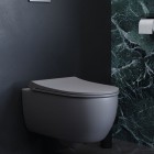 Massi Molis miska WC wisząca Rimless z deską wolnoopadającą Slim szary półmat MSM-0013RIMSLIM-MG