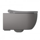 Massi Molis miska WC wisząca Rimless z deską wolnoopadającą Slim szary półmat MSM-0013RIMSLIM-MG