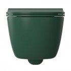 Massi Molis miska WC wisząca Rimless z deską wolnoopadającą Slim zielony półmat MSM-0013RIMSLIM-GR