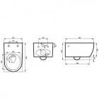 Massi Molis miska WC wisząca Rimless z deską wolnoopadającą Slim czarny MSM-0013RIMSLIM-MB