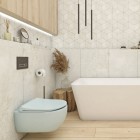 Massi Molis miska WC wisząca Rimless z deską wolnoopadającą Slim niebieski półmat MSM-0013RIMSLIM-IB