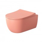 Massi Molis miska WC wisząca Rimless z deską wolnoopadającą Slim różowy półmat MSM-0013RIMSLIM-MS