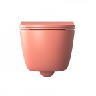 Massi Molis miska WC wisząca Rimless z deską wolnoopadającą Slim różowy półmat MSM-0013RIMSLIM-MS