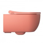 Massi Molis miska WC wisząca Rimless z deską wolnoopadającą Slim różowy półmat MSM-0013RIMSLIM-MS