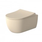 Massi Molis miska WC wisząca Rimless z deską wolnoopadającą Slim beżowy półmat MSM-0013RIMSLIM-YA