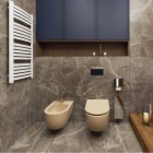 Massi Molis miska WC wisząca Rimless z deską wolnoopadającą Slim beżowy półmat MSM-0013RIMSLIM-YA