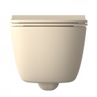 Massi Molis miska WC wisząca Rimless z deską wolnoopadającą Slim beżowy półmat MSM-0013RIMSLIM-YA