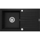 Deante Zorba Komplet zlewozmywak granitowy 1-komorowy z ociekaczem + bateria zlewozmywakowa stojąca