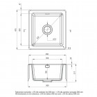 Deante Sabor zlewozmywak ceramiczny 45x47,8 cm czarny mat ZCB N103