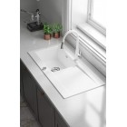 Deante Sabor zlewozmywak ceramiczny 111,5x51 cm obracalny biały mat ZCB A113