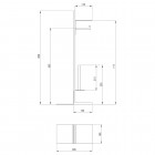 Deante Mokko stojak z półką na papier toaletowy czarny mat ADM N242