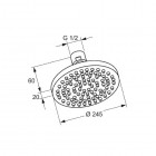 Kludi A-QA głowica natrysku śr. 250 mm