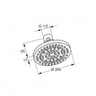 Kludi A-QA głowica natrysku śr. 200 mm