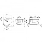 Massi Molis bidet wiszący czarny półmat MSB-0013-MB