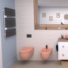 Massi Molis bidet wiszący różowy półmat MSB-0013-MS