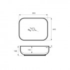 Massi Adiucia umywalka nablatowa 51x41 cm biała MSU-0011