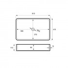 Massi Atimo umywalka nablatowa 61x41 cm biała MSU-0014