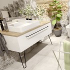 Massi Atimo umywalka nablatowa 61x41 cm biała MSU-0014